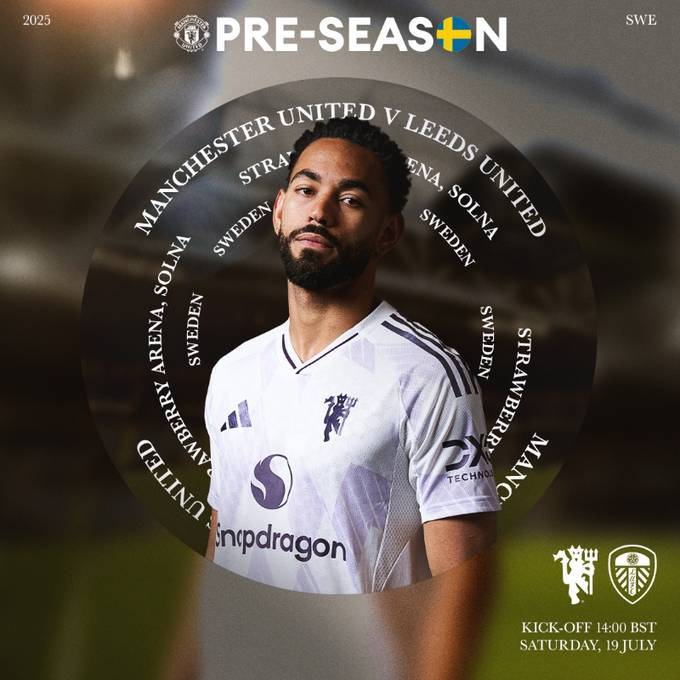 曼联vs利兹联首发：库尼亚、莱昂首秀，B费、奥比、阿玛德先发