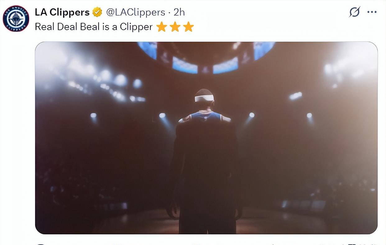 洛杉矶快船正式签约布拉德利-比尔 两年合同详细公布