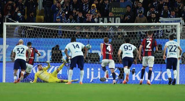 终常规时间国米1-1博洛尼亚 博洛尼亚点球大战3-2国米晋级决赛